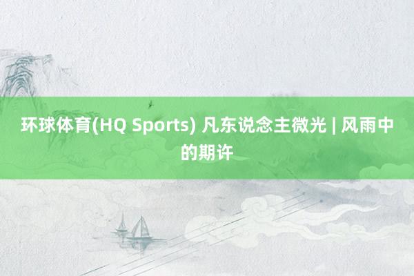 环球体育(HQ Sports) 凡东说念主微光 | 风雨中的期许