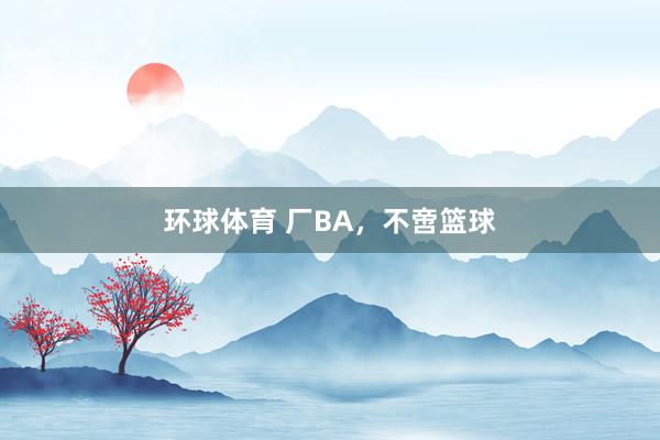 环球体育 厂BA，不啻篮球