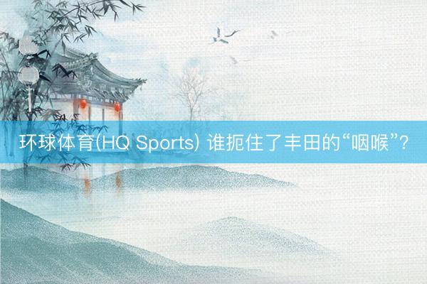 环球体育(HQ Sports) 谁扼住了丰田的“咽喉”？