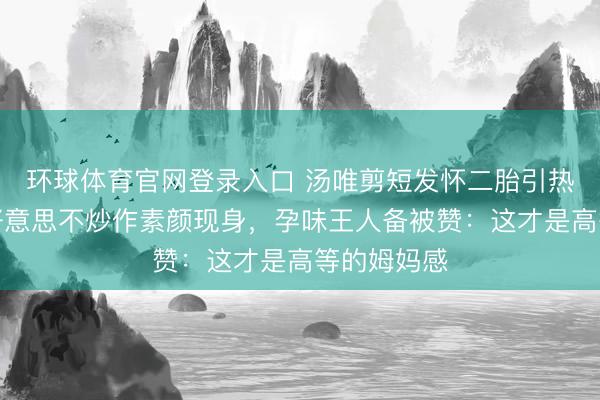 环球体育官网登录入口 汤唯剪短发怀二胎引热议！不医好意思不炒作素颜现身，孕味王人备被赞：这才是高等的姆妈感
