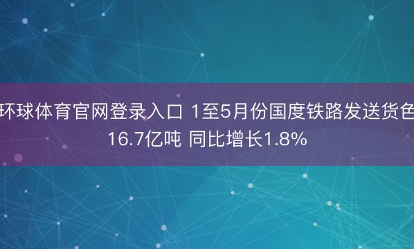 环球体育官网登录入口 1至5月份国度铁路发送货色16.7亿吨 同比增长1.8%